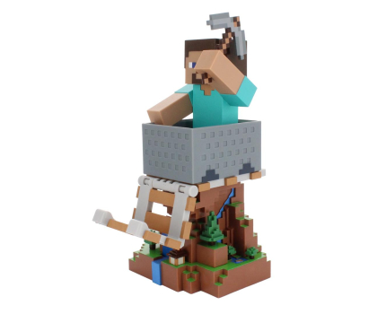Akcesoria do konsol Merch Stojak na kontroler lub telefon Minecraft Steve Cable Guy R.